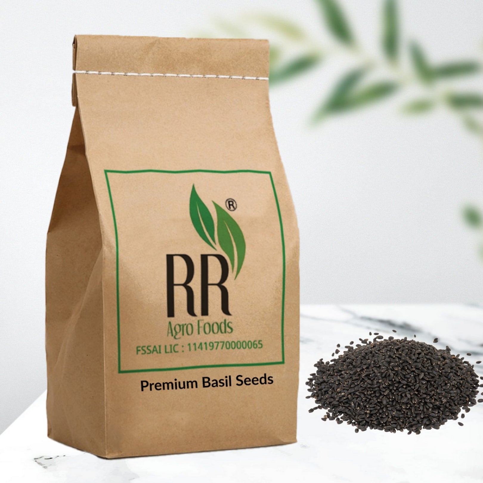 RR Agro Foods Basil Seeds | Sabja Seed | For Drink and Desserts |  Tukmaria Seeds for Weight Loss | Falooda Seed | Seeds for Eating | High in Fibre & Omega3