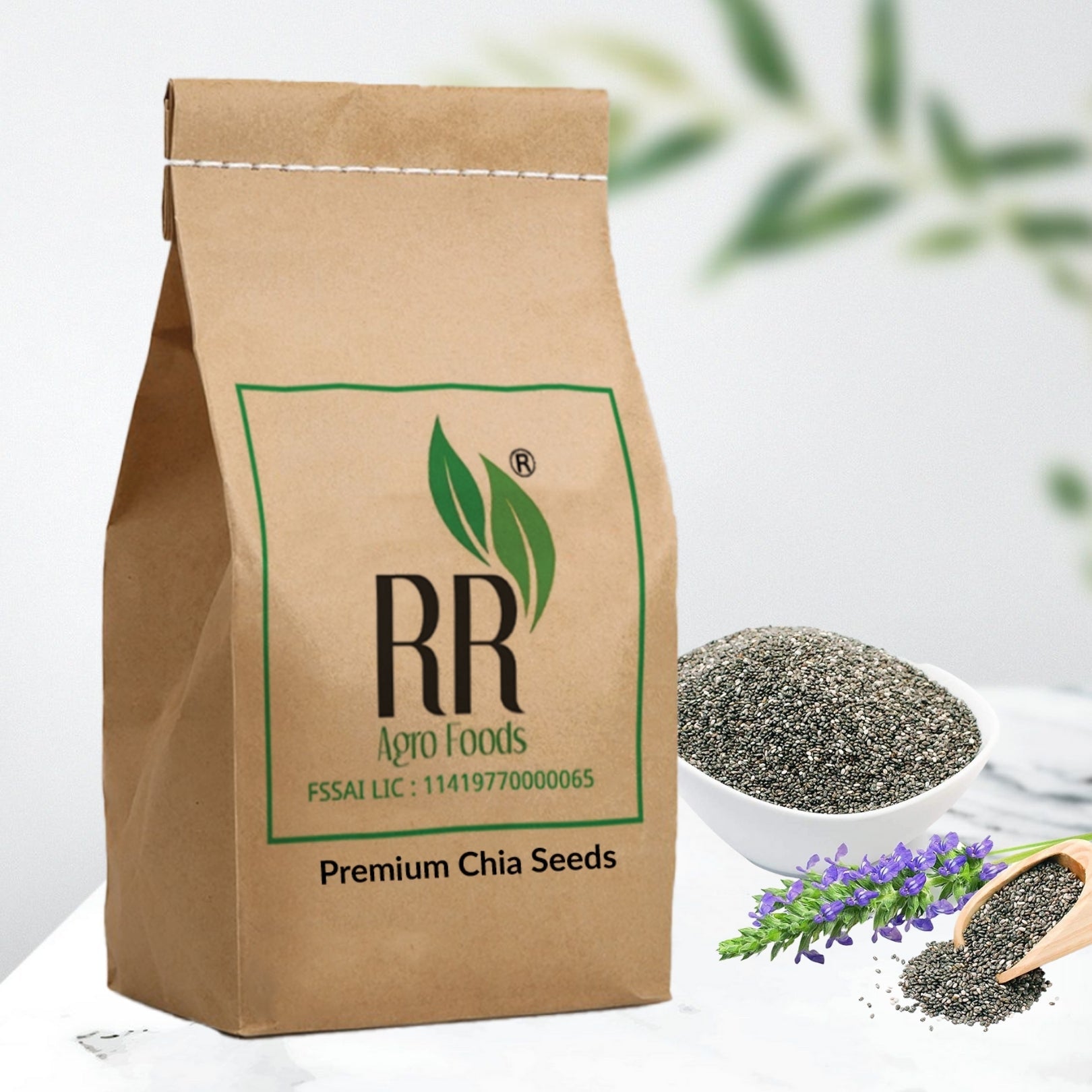 RR Agro Foods Premium Chia Seeds | Nutrient-Rich Superfood for Smoothies
