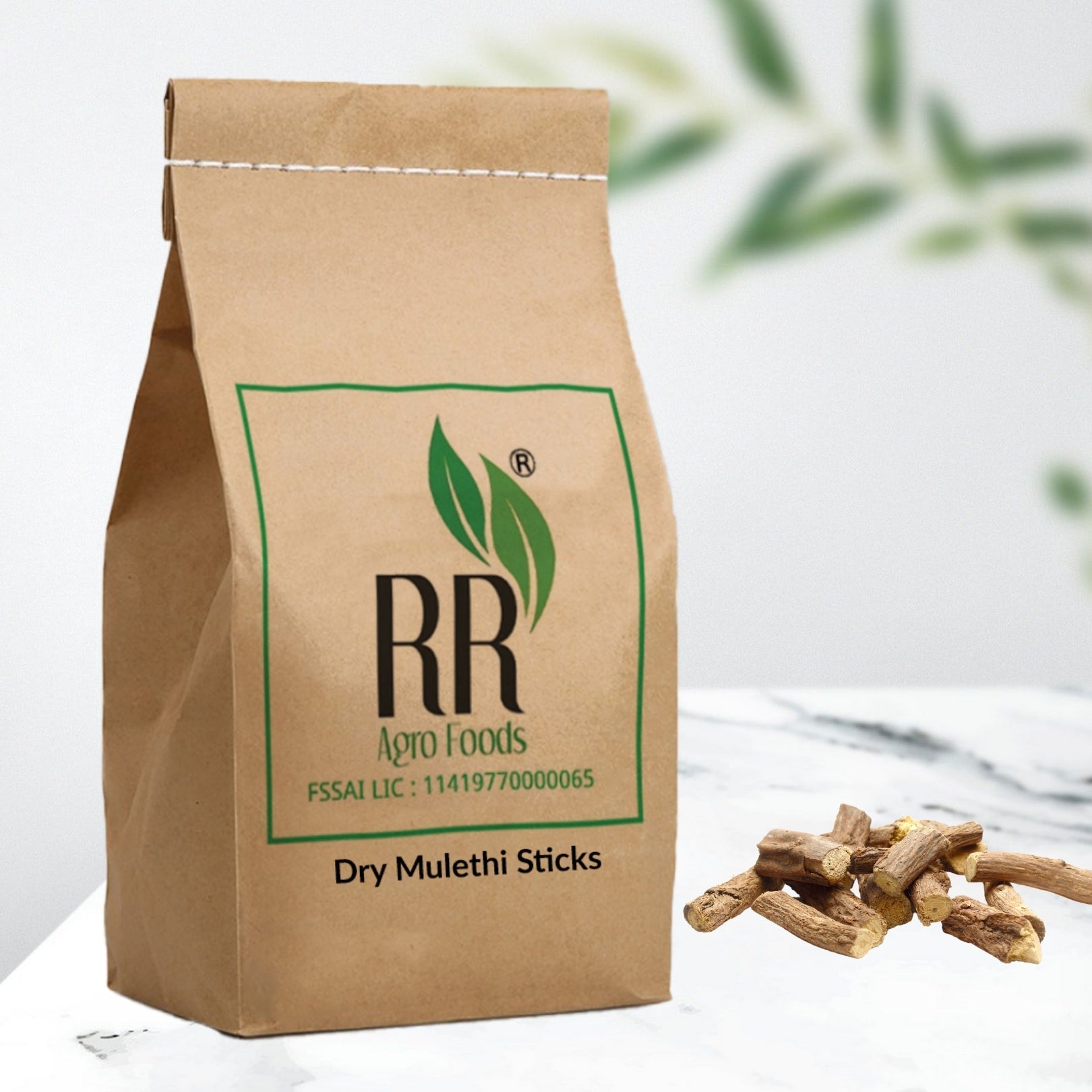 RR Agro Foods Mulethi | Glycyrrhiza Glabra | Yashtimadhu | Jeshthamadha | Dry Licorice Root