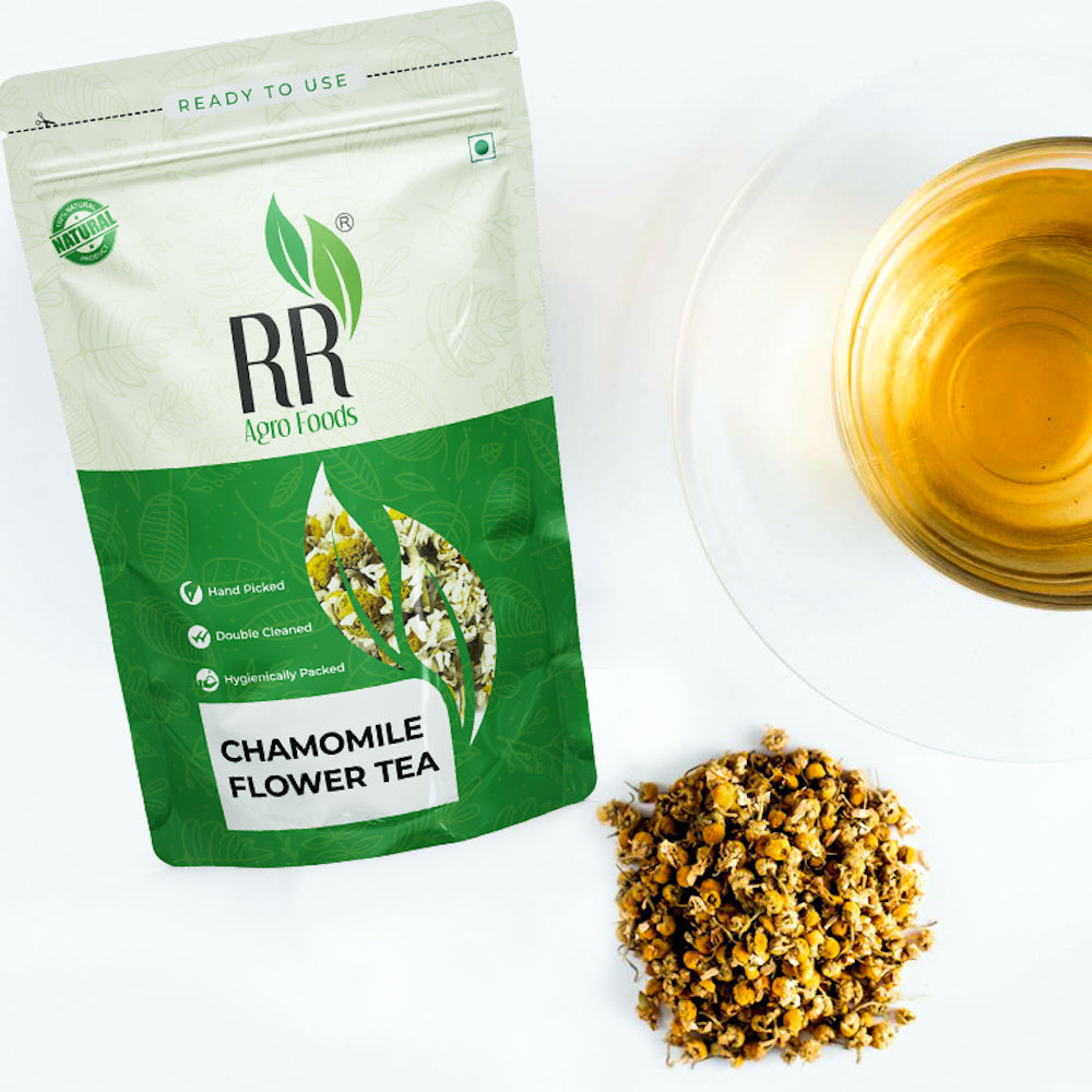 RR Agro Foods Chamomile Whole Flower – Detox & Calming Tea 50 GMS