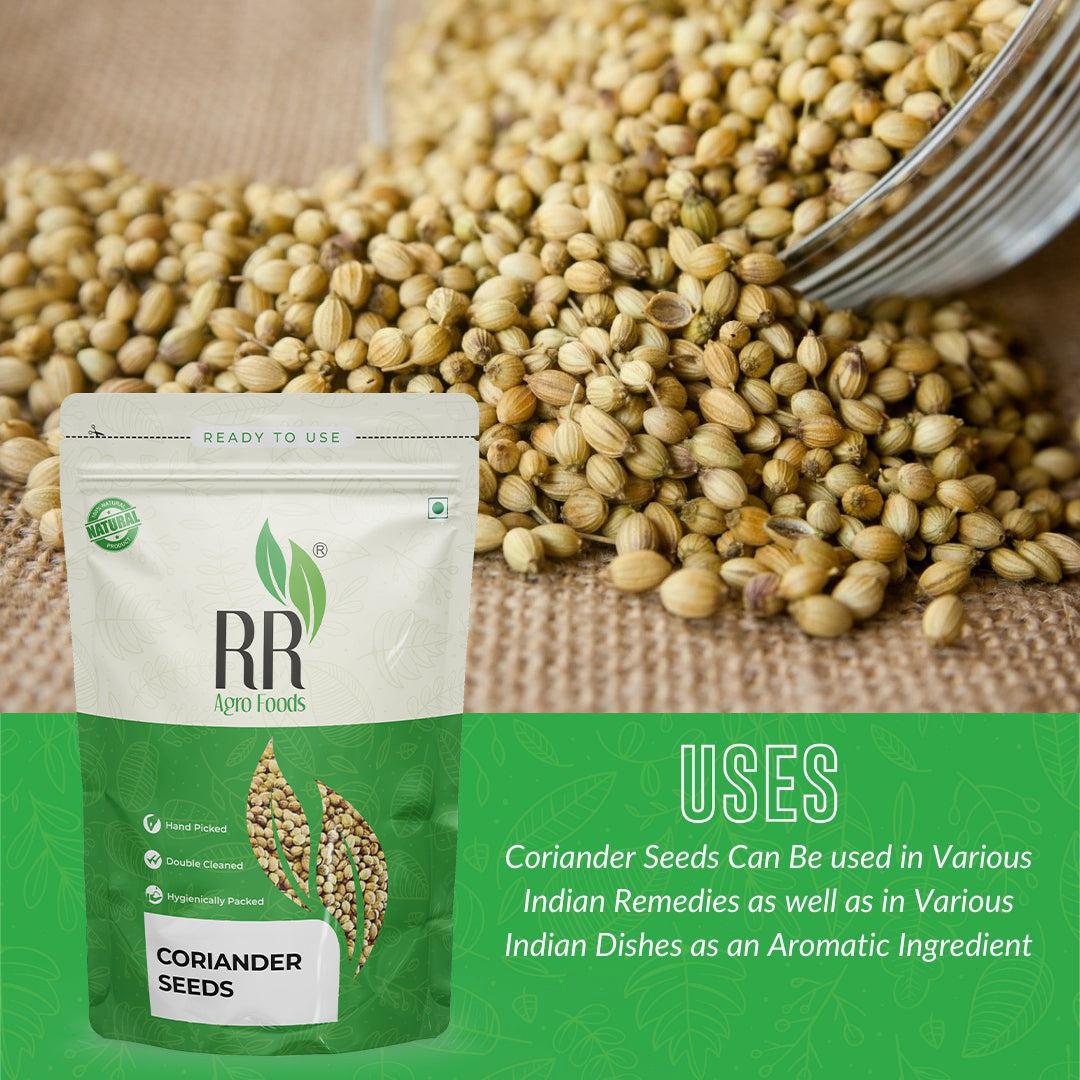 RR Agro Foods Dhaniya Whole Dry Green (Coriander Seed) 250 GMS