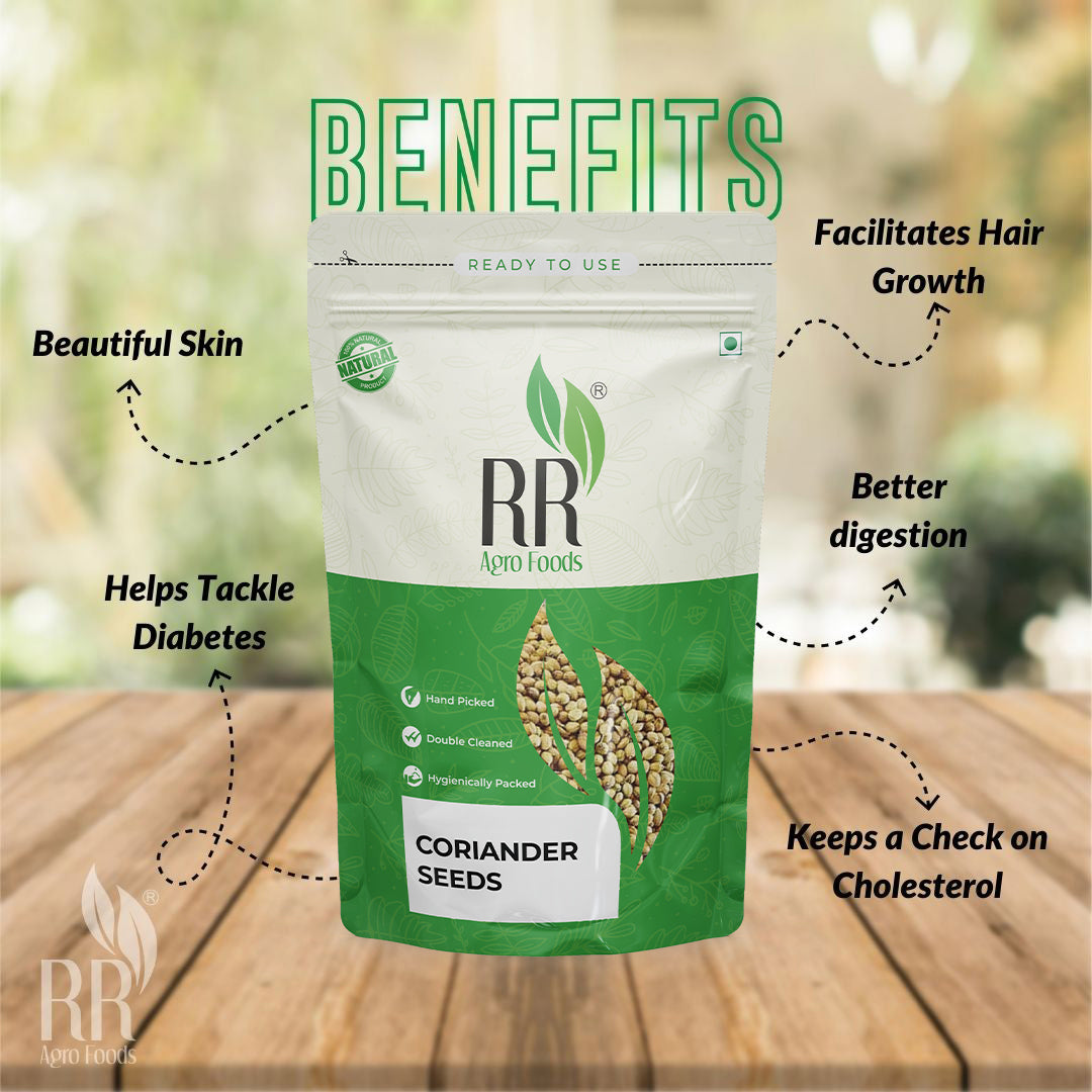 RR Agro Foods Dhaniya Whole Dry Green (Coriander Seed) 250 GMS