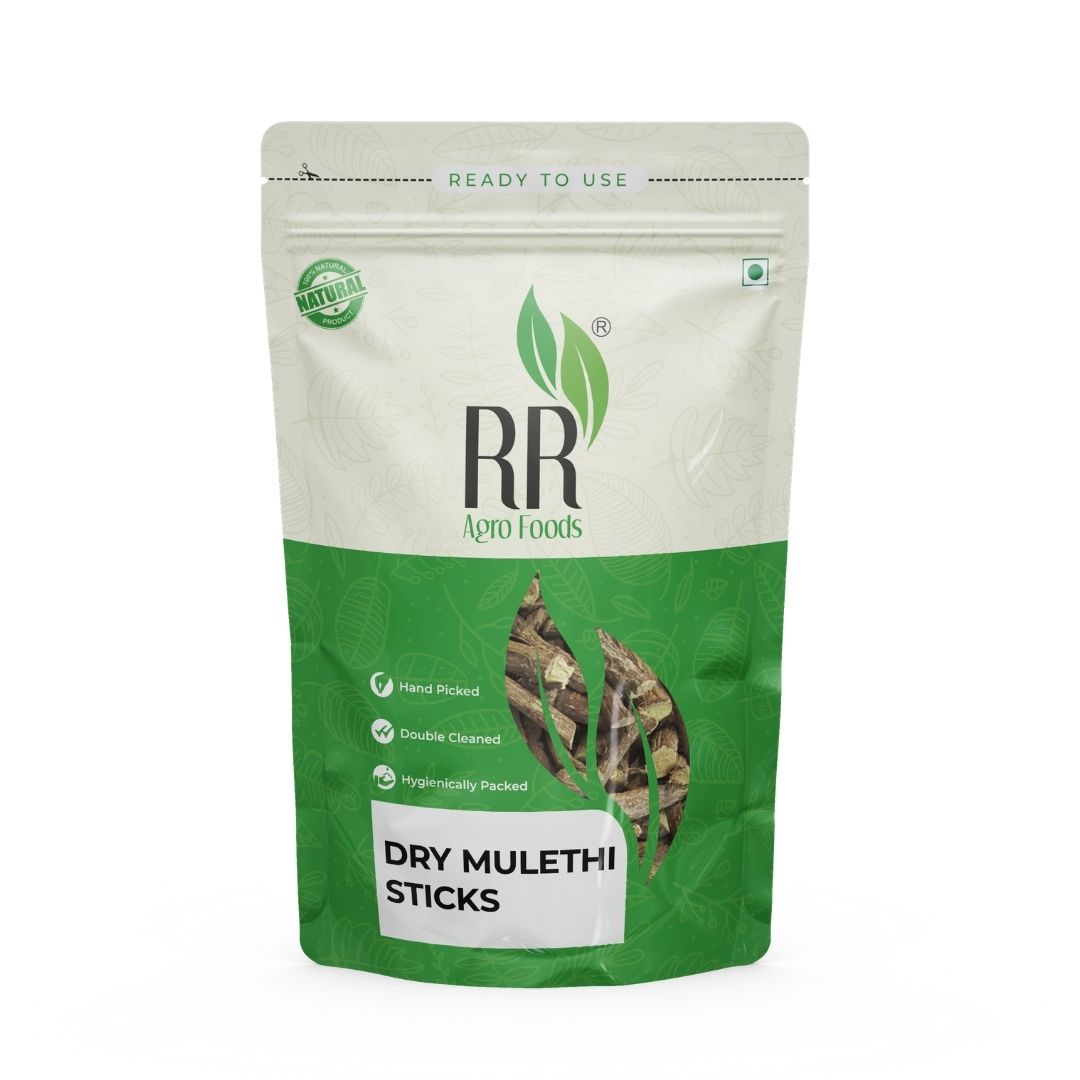 RR Agro Foods Mulethi | Glycyrrhiza Glabra | Yashtimadhu | Jeshthamadha | Dry Licorice Root