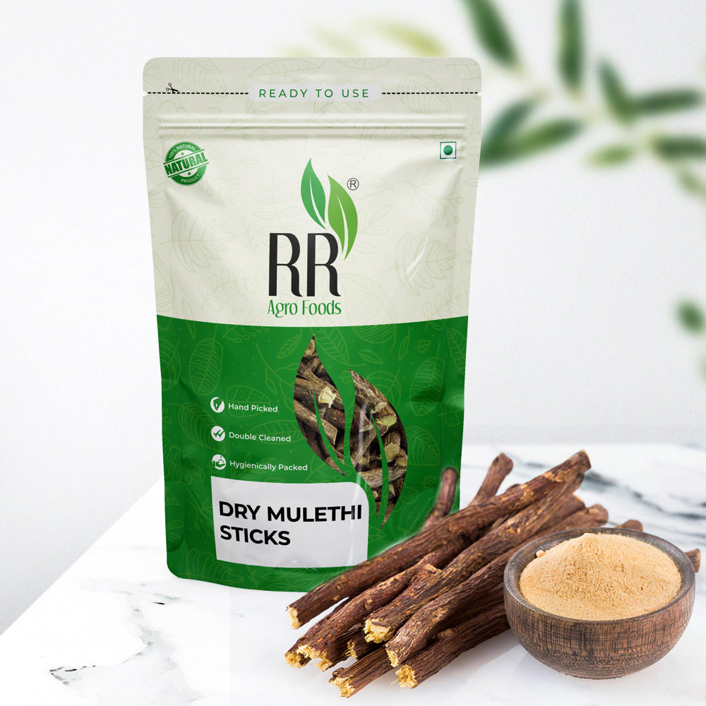 RR Agro Foods Mulethi | Glycyrrhiza Glabra | Yashtimadhu | Jeshthamadha | Dry Licorice Root