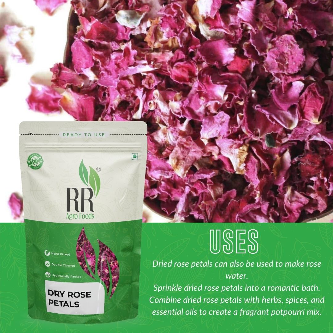 RR Agro Foods Premium Dry Rose Petals