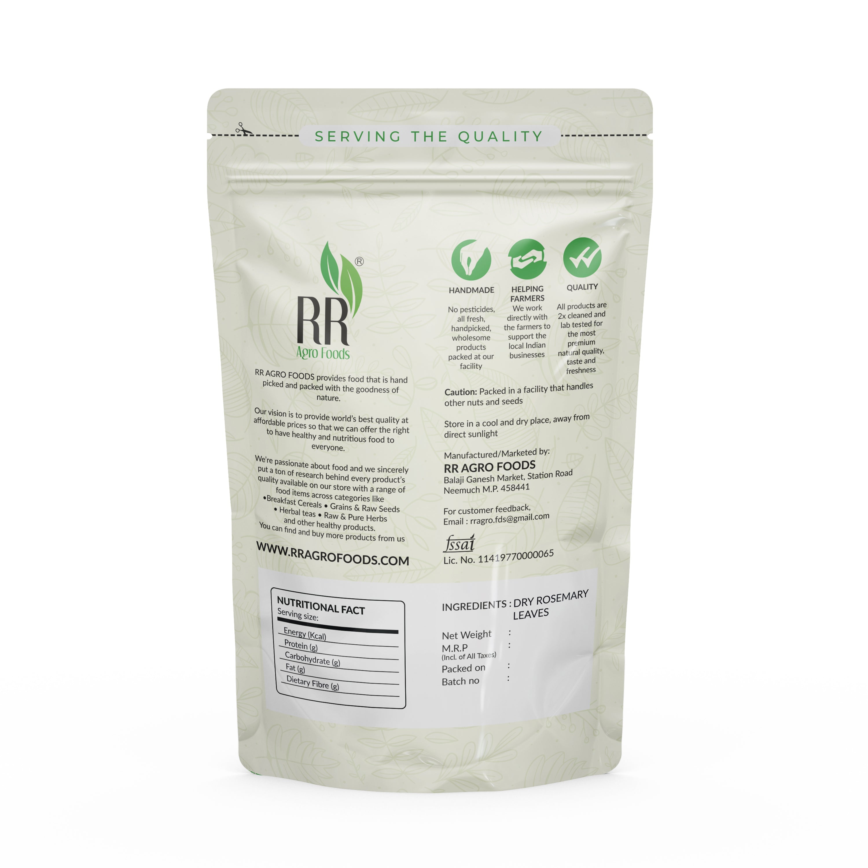RR Agro Foods Dried Rosemary Leaves
