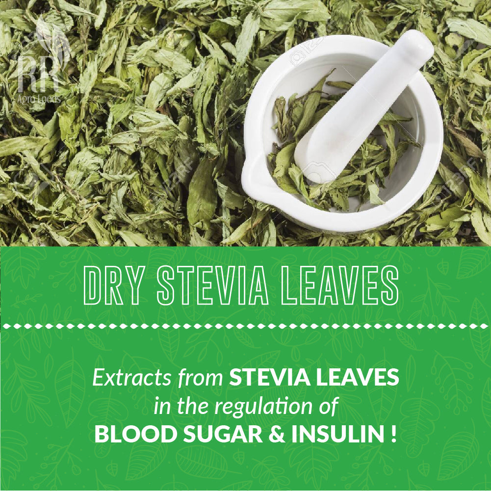 RR Agro Foods Premium Stevia Leaves | Natural Sweetner | Calorie Free | Immunity Booster