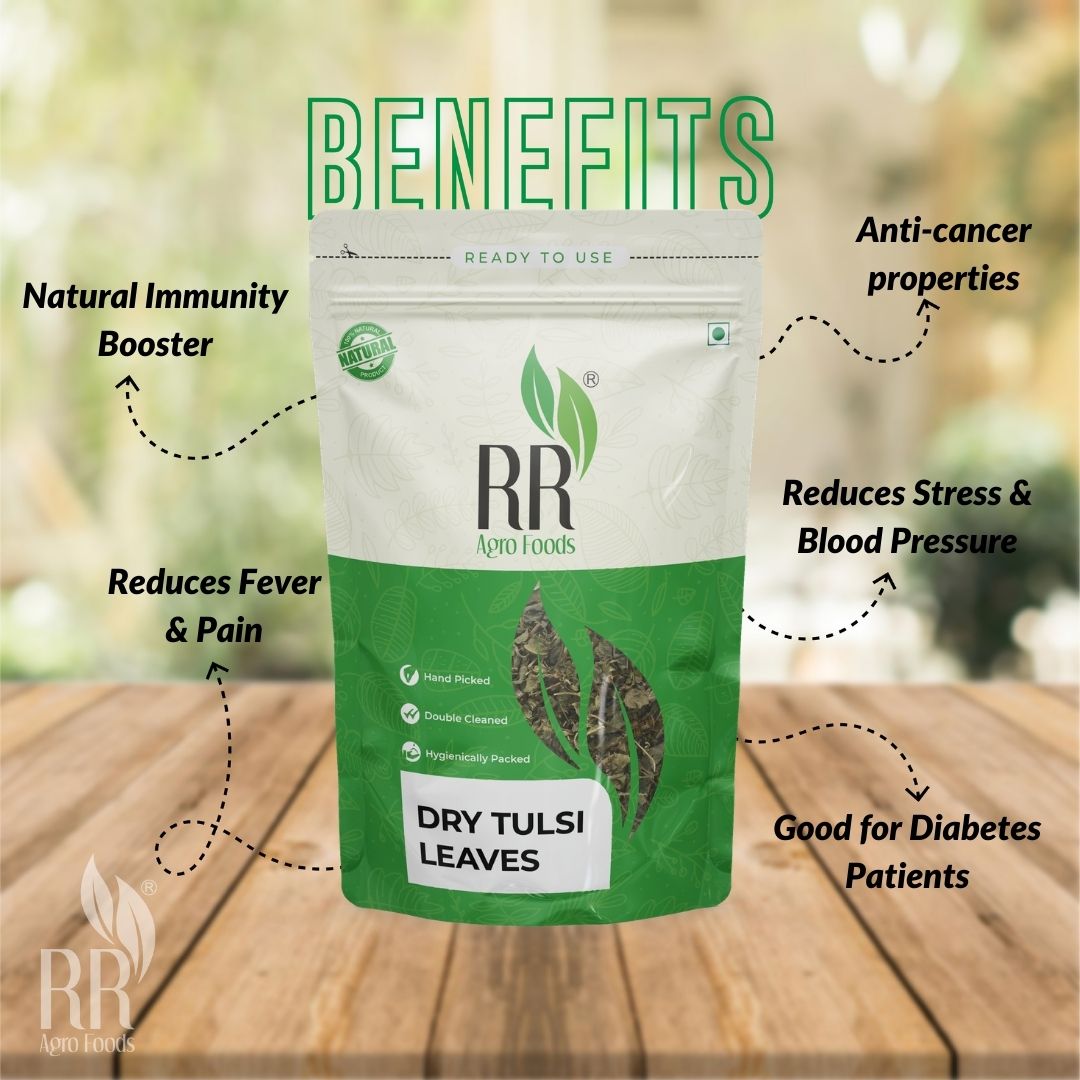 RR Agro Foods 100% Pure Dry Tusli Leaves Tea | Rama Tulsi | Immunity Booster