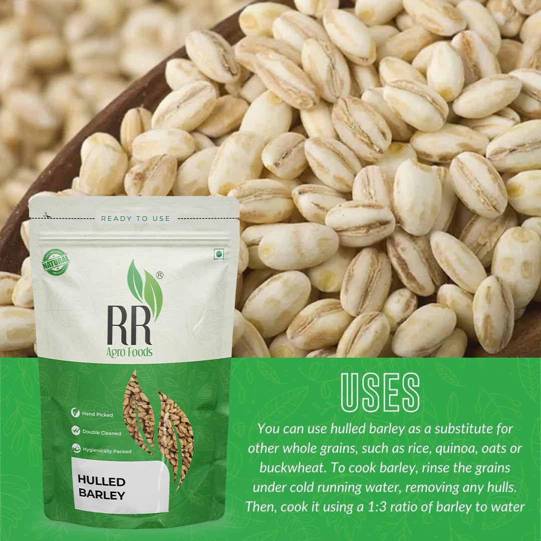 RR Agro Foods Naturally Processed Hulled Barley Jou Without Husk