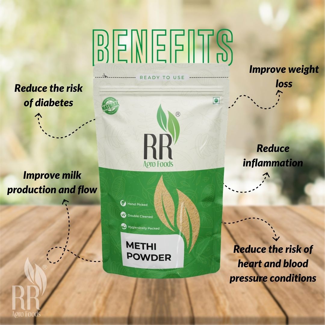 RR Agro Foods 100% Pure & Natural Fenugreek (Methi) Seed Powder For Hair Growth