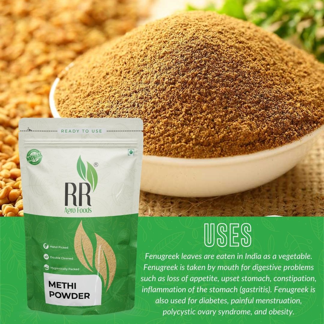 RR Agro Foods 100% Pure & Natural Fenugreek (Methi) Seed Powder For Hair Growth