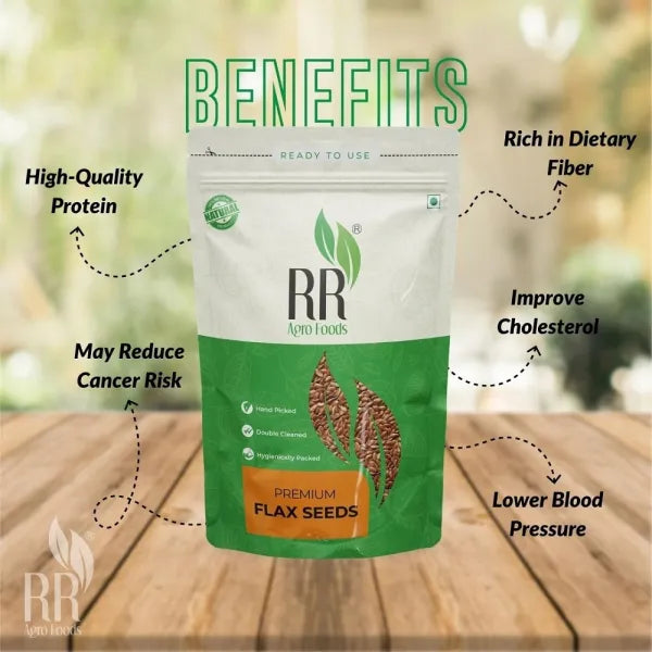 RR Agro Foods 100% Natural Fiber & Omega-3 Rich Flax Seeds