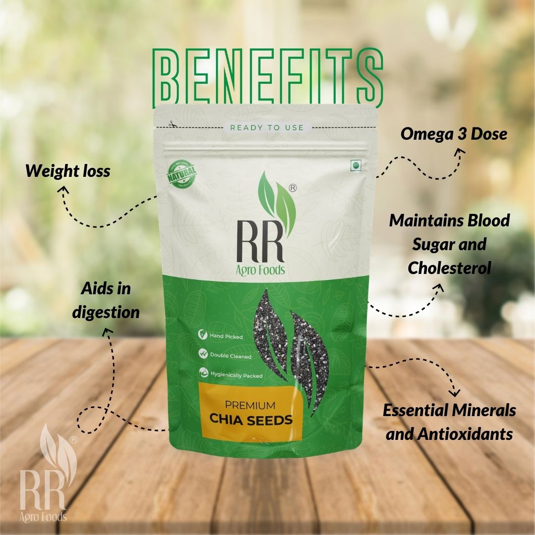 RR Agro Foods Premium Chia Seeds | Nutrient-Rich Superfood for Smoothies