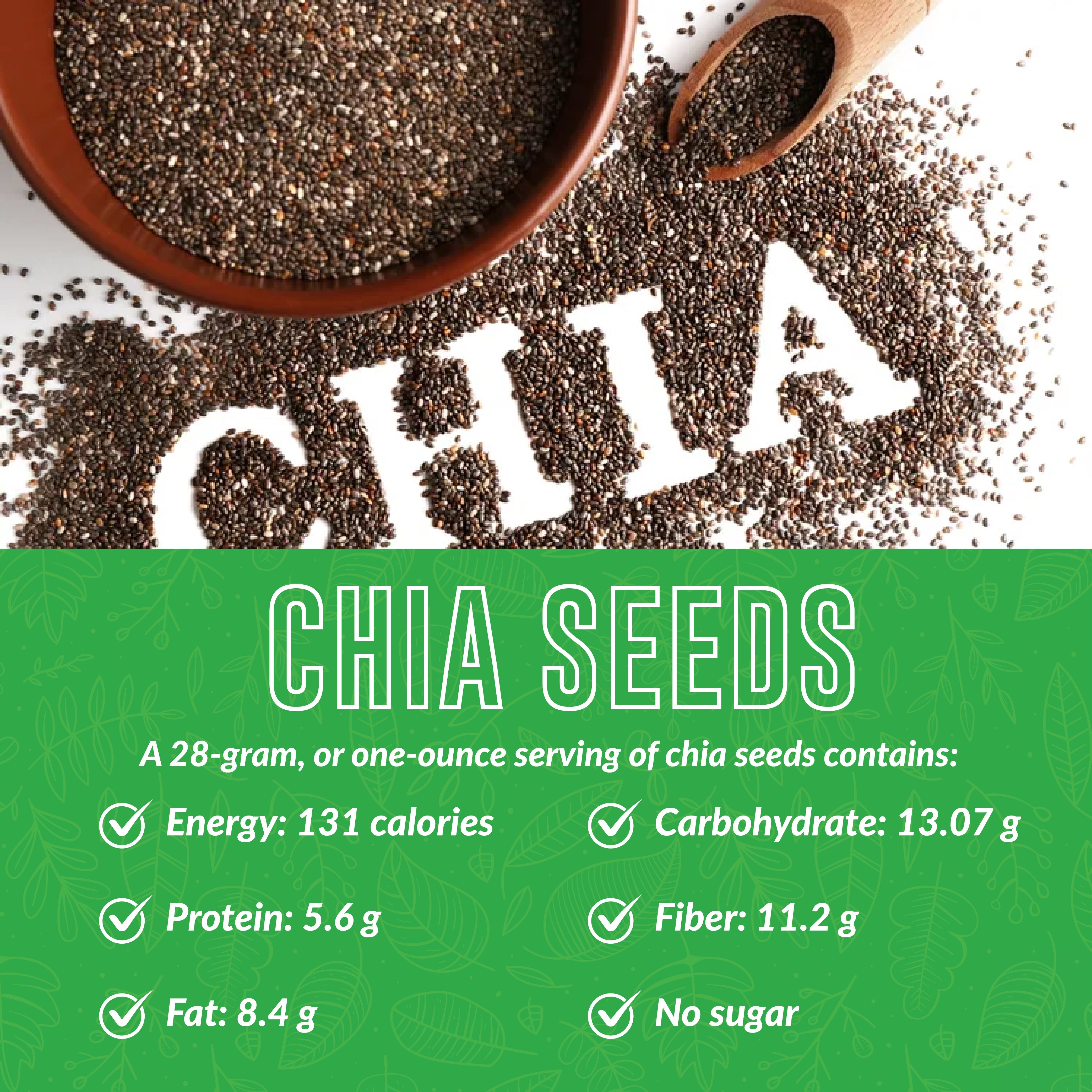 RR Agro Foods Premium Chia Seeds | Nutrient-Rich Superfood for Smoothies