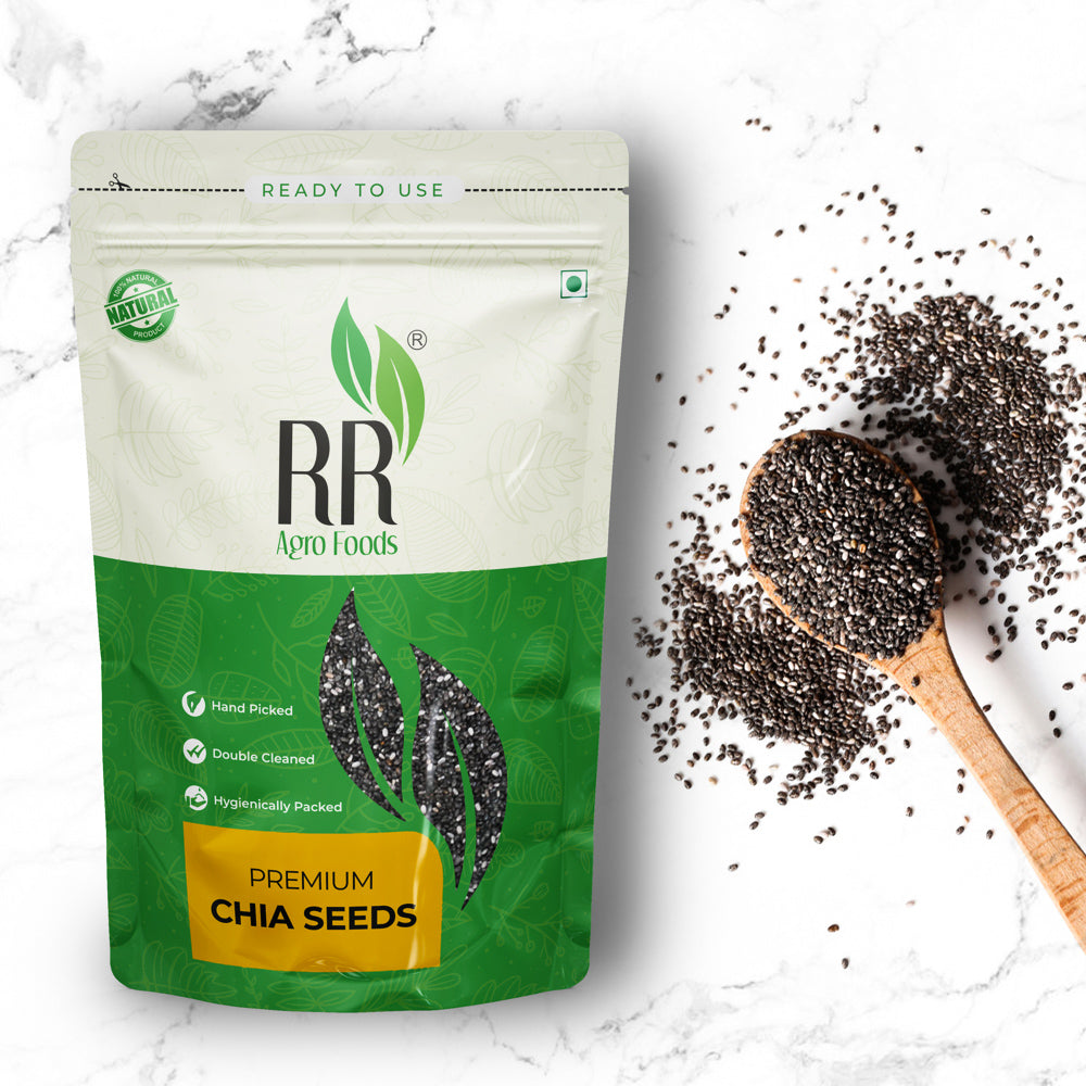 RR Agro Foods Premium Chia Seeds | Nutrient-Rich Superfood for Smoothies
