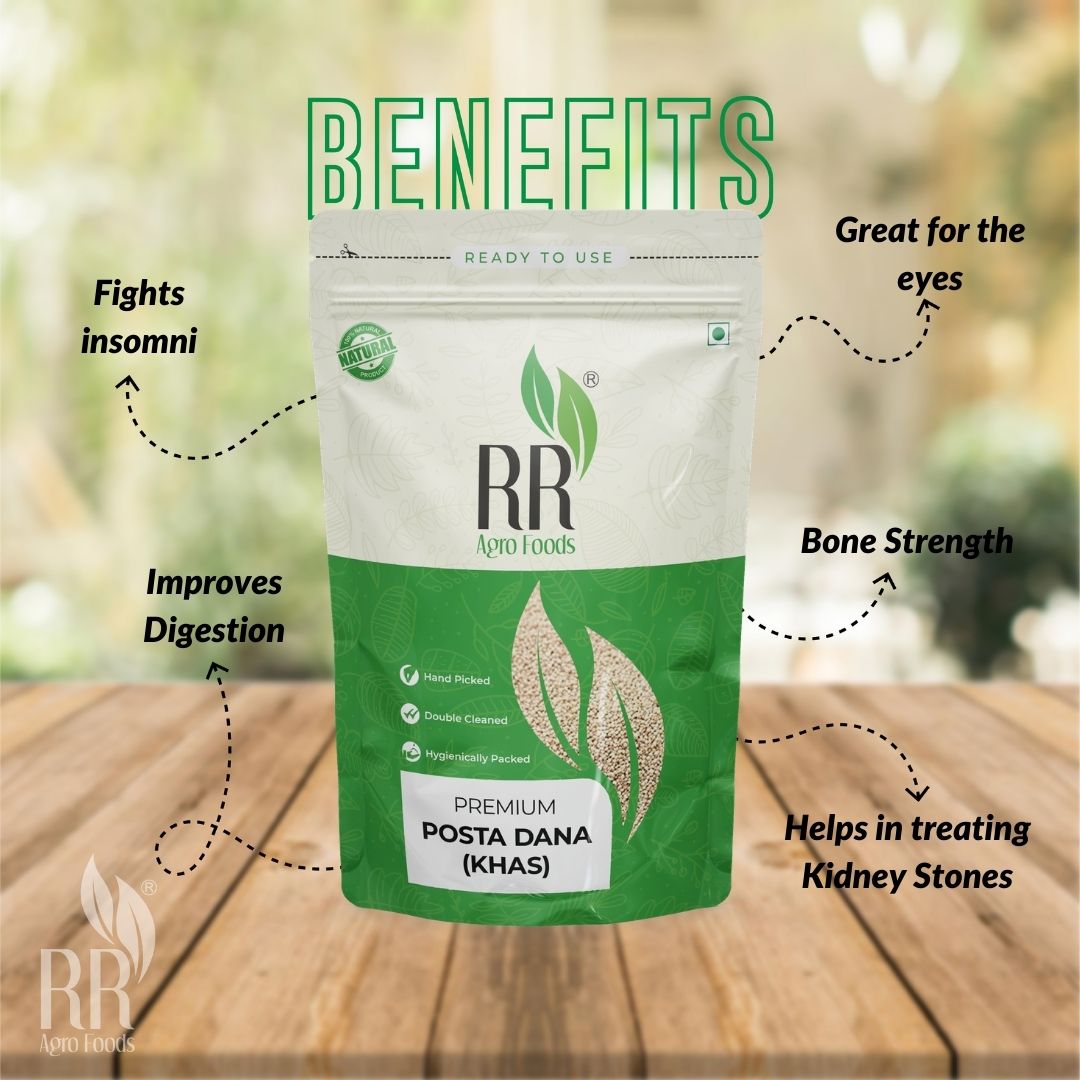 RR Agro Foods 100% Natural A Grade Poppy Seed | Khus Khus Posto Dana | Posto Dana for Eating