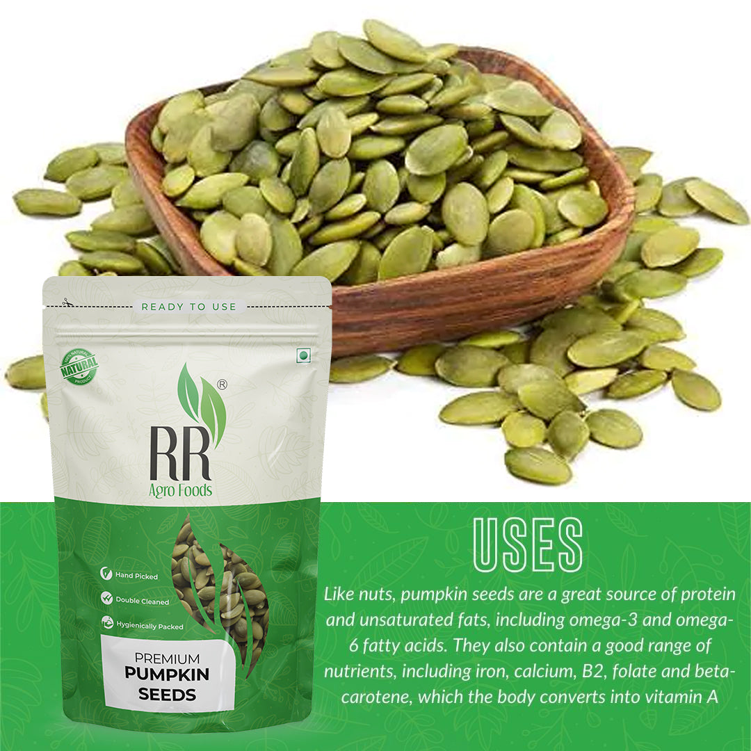 RR Agro Foods Pumpkin Seeds (High in Protein & Gluten-free Superfood)