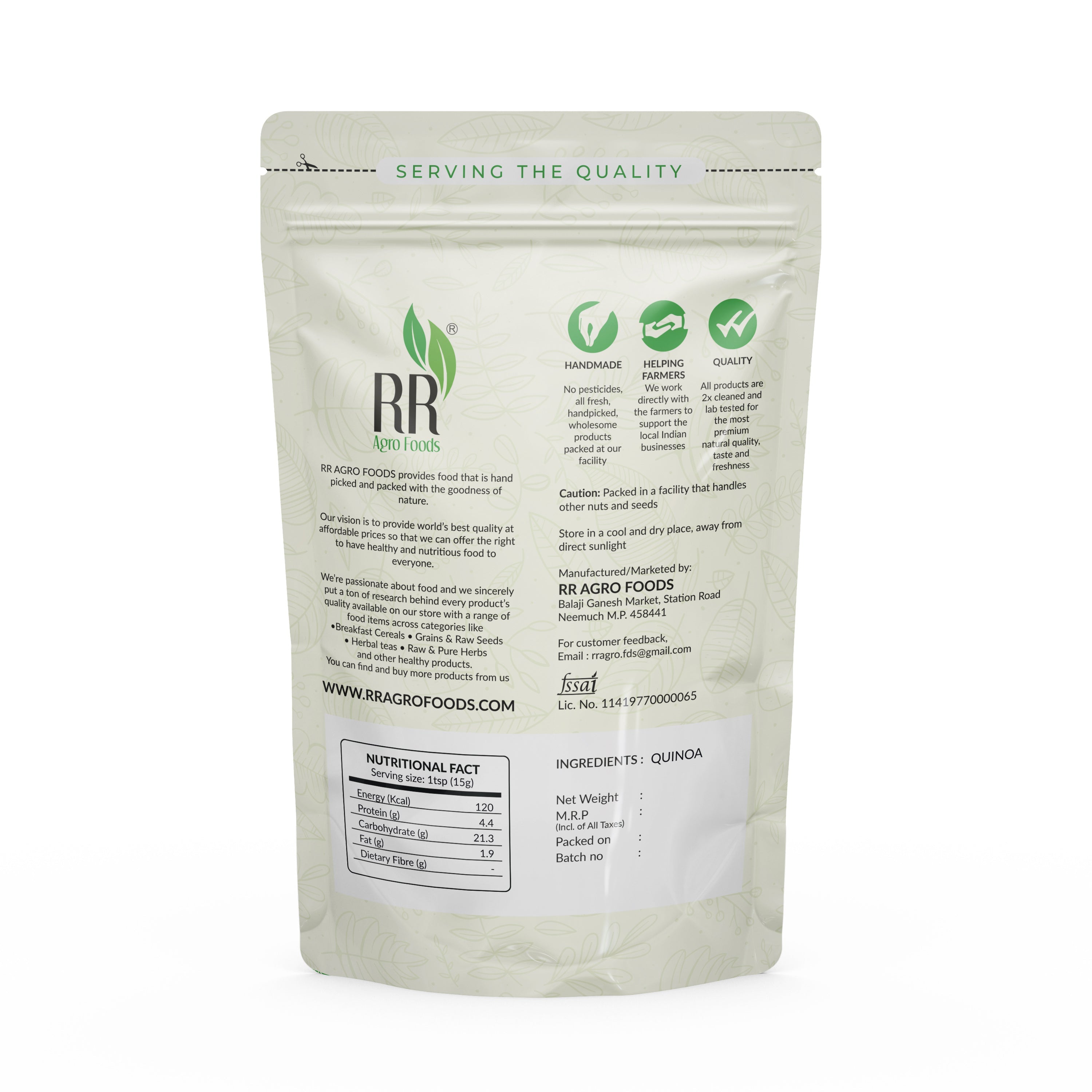 RR Agro Foods 100% Natural Gluten Free Quinoa | Ready To Use