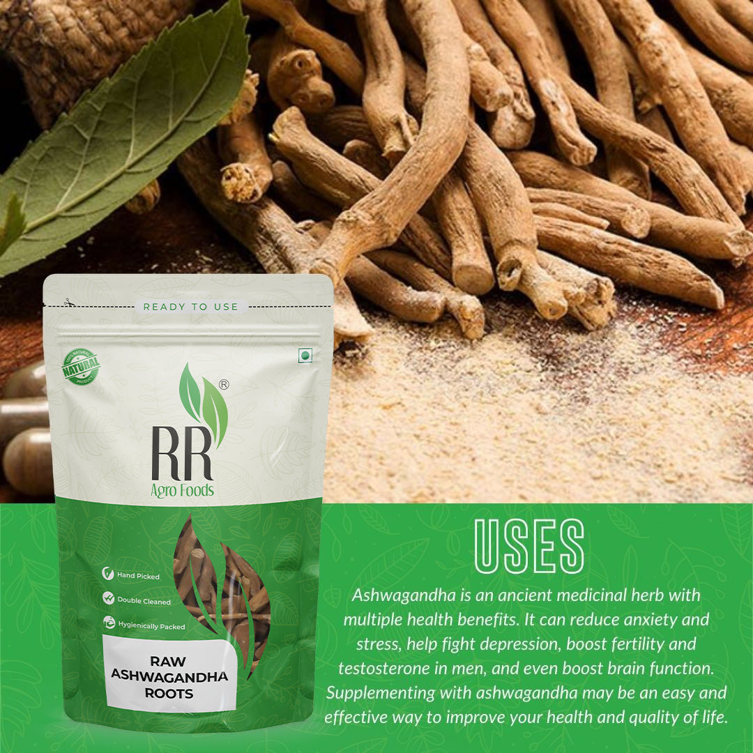 RR Agro Foods 100 % Natural Ashwagandha Roots (Withania somnifera)