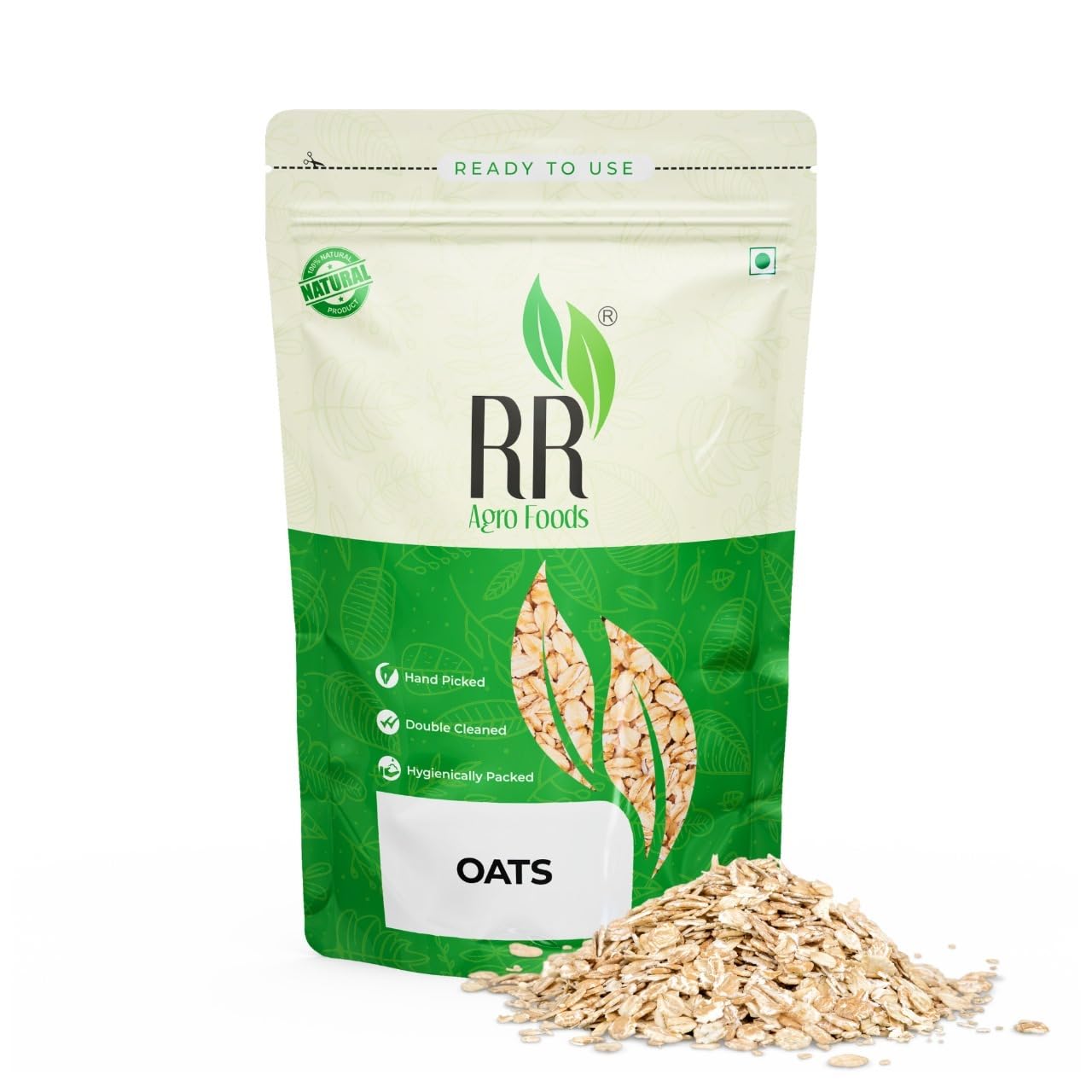 RR Agro Foods Rolled Oats | Natural, High Fiber and Protein, Gluten-Free – Ideal for Breakfast