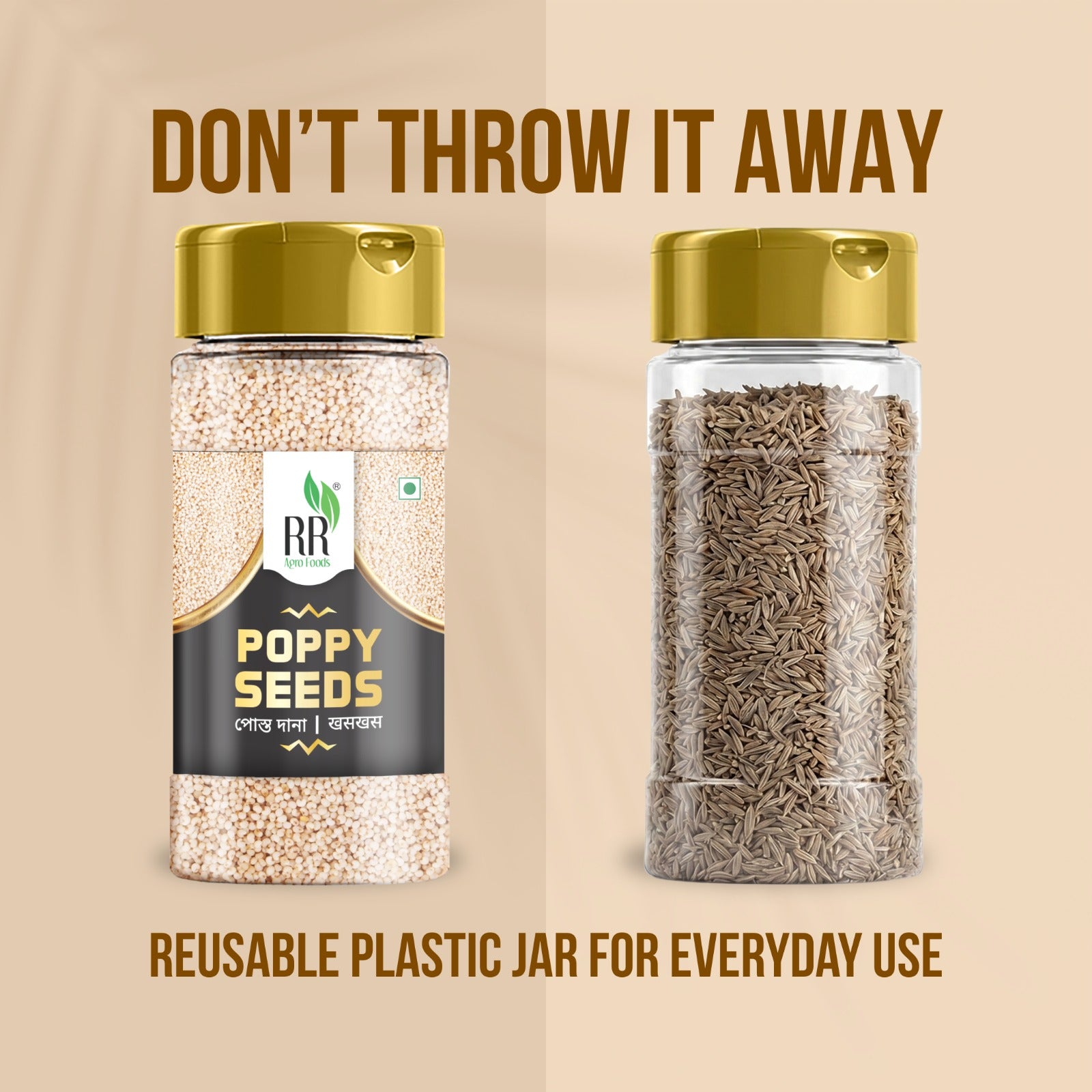 RR Agro Foods Poppy Seed 150 Gm White Poppy Seeds (Posto) | Premium Khus Khus Seeds for Cooking