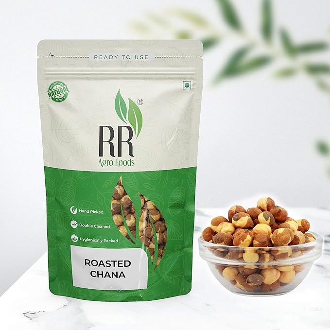 RR AGRO FOODS Roasted Chana  | Premium Hand Sorted Bhuna Chana | High Protein Diet | Lightly Salted