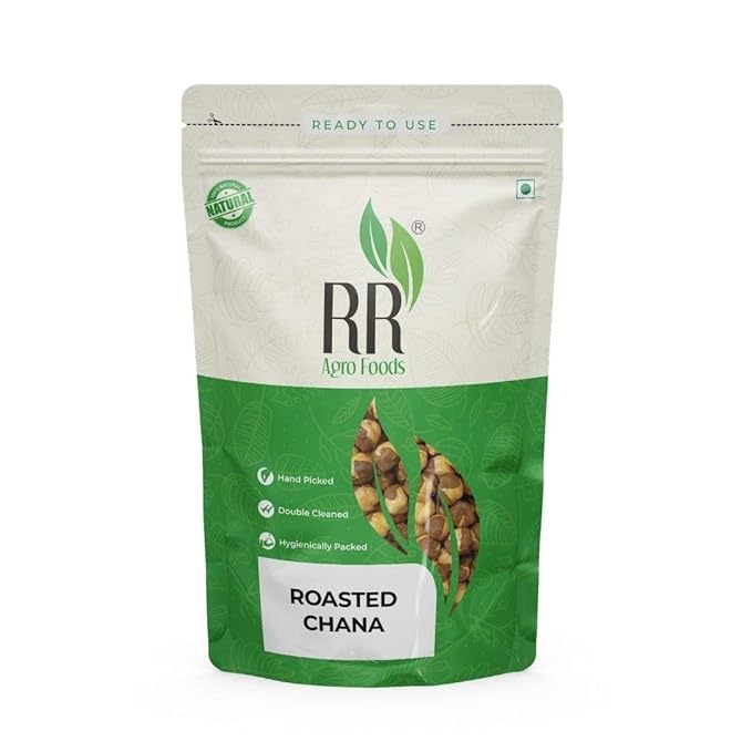 RR AGRO FOODS Roasted Chana  | Premium Hand Sorted Bhuna Chana | High Protein Diet | Lightly Salted
