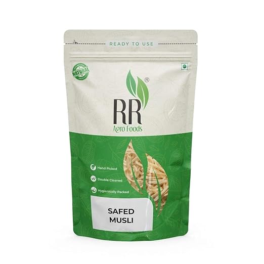 RR Agro Foods Pure Safed Musli Roots |  Natural | Non Gmo | Siva Musli Podi | No Added Preservatives |