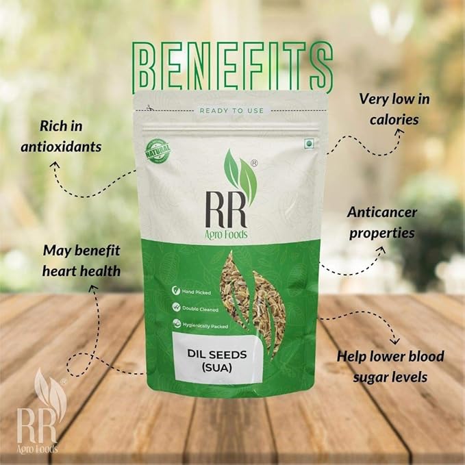 RR AGRO FOODS Premium SUA Seeds,(Dill Seeds/Shata pushpa/Saluka)